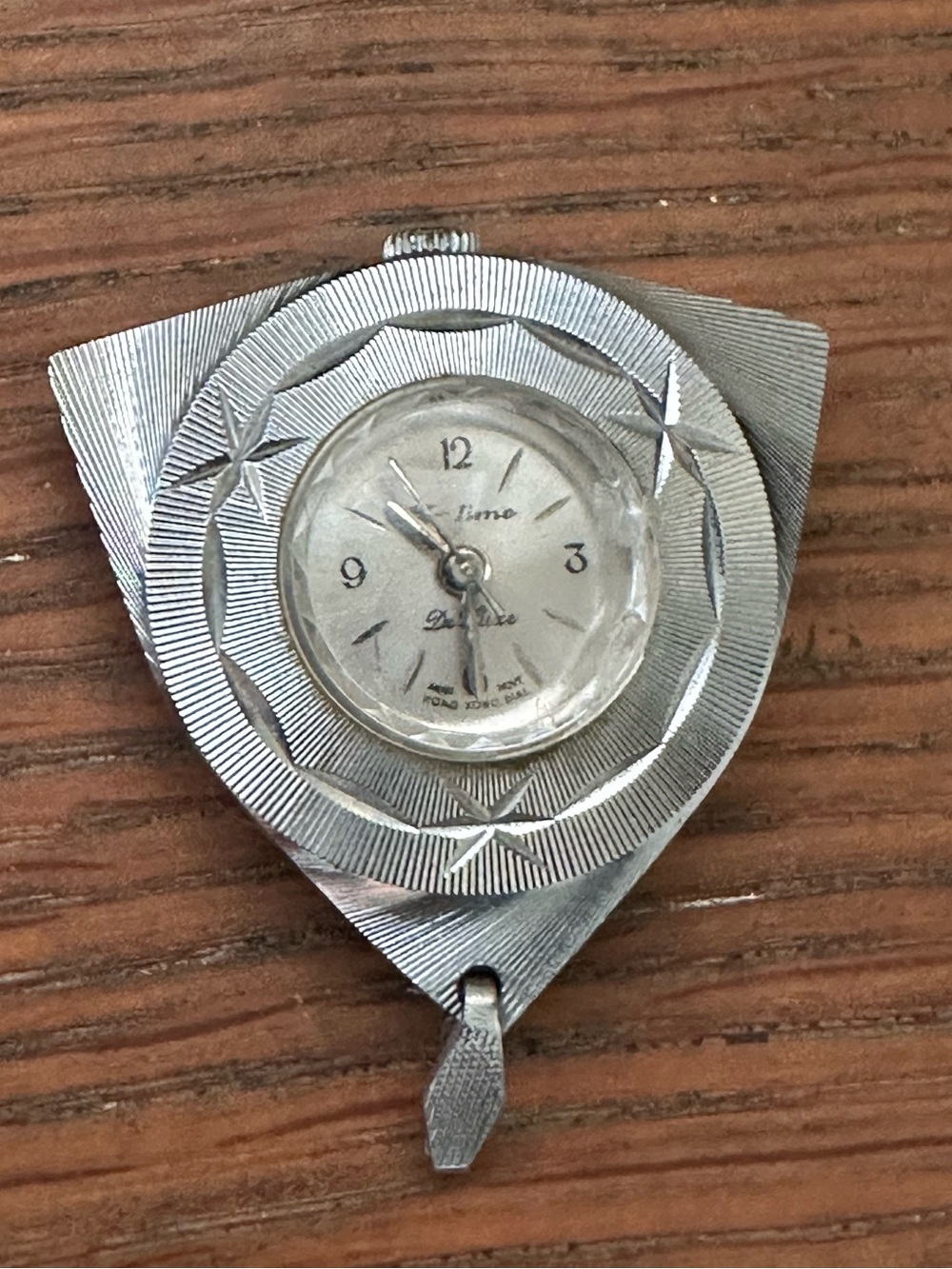 Vintage K-Time De Luxe Mechanical Wind Up Necklace Pendant Watch